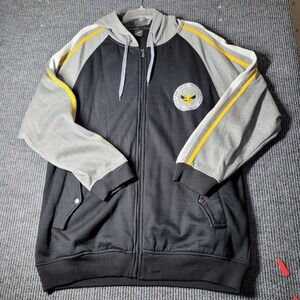American‎ Heritage Decoded Hoodie Mens XXL Black Full Zip Hoodie